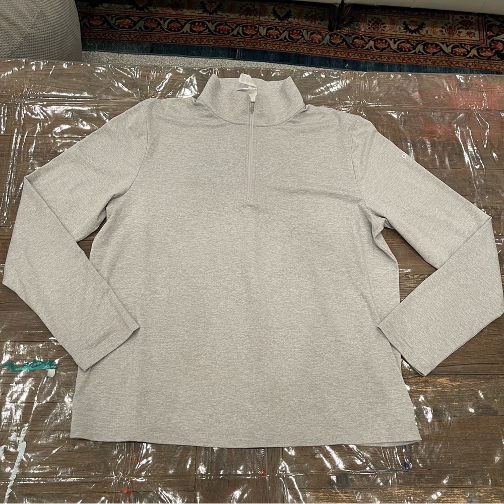 ALO YOGA Men's 1/4 Zip Reform Long Sleeve Size XL In Heather Grey